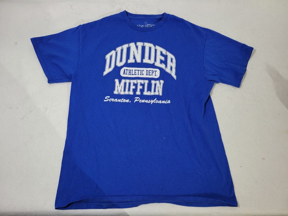 Dunder Mifflin Athletic Dept. Blue Size Large L